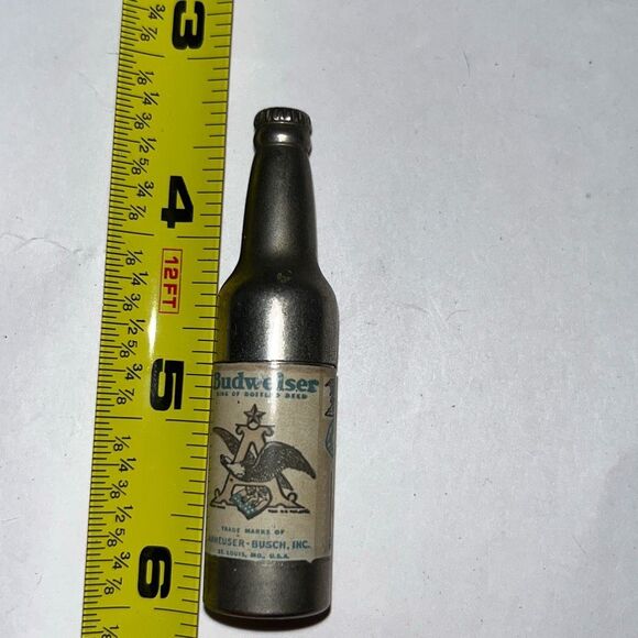 Vintage Zippo Men's 1950s Budweiser Bottle Compact Cigarette Lighter - Picture 2 of 11